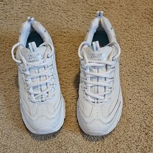 Skechers Women's D'Lite White Sneakers